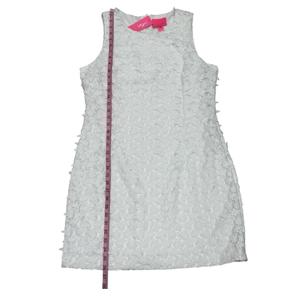 Lilly Pulitzer Mila Women’s Size 14 Lace Shift White Butterfly Garden 3D NWT - Picture 7 of 13